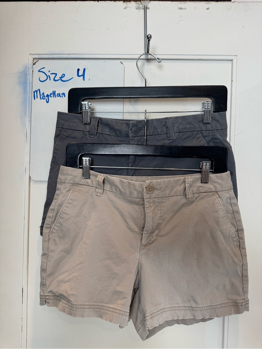 2 Magellan Outdoors Women's Shorts - Gray and Tan